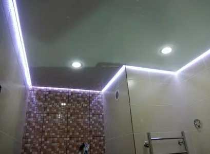 Парящий потолок в ванной